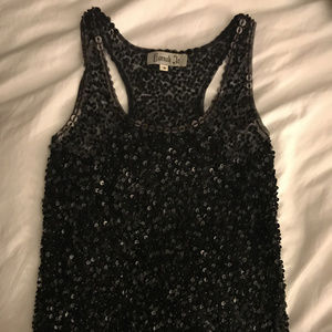 Hannah Jo Racer Back Sequin Top